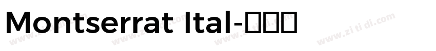 Montserrat Ital字体转换